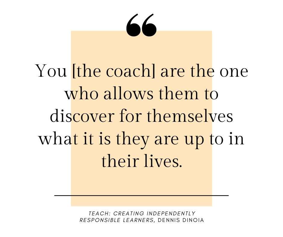 A quote from TEACH by Dennis DiNoia.