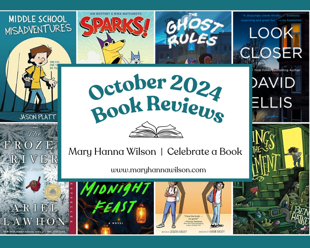October 2024 Book Reviews list with kids, teens, and adult books